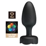 4.25" Prettylove Bottom Light Spiral Floral Anal Vibrator - Image 2