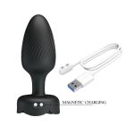 3.86" Prettylove Bottom Light Spiral Floral Anal Vibrator - Image 4