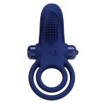 Prettylove Dark Blue Brush Vibrating Cock Ring - Image 2