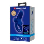 Prettylove Dark Blue Brush Vibrating Cock Ring - Image 4