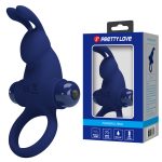 Prettylove Dark Blue Vibrating Rabbit Cock Ring