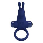 Prettylove Dark Blue Vibrating Rabbit Cock Ring - Image 2