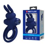 Prettylove Dark Blue Bunny Vibrating Cock Ring