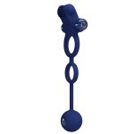 Prettylove Dark Blue Vibrating Weight Ball Cock Ring - Image 2
