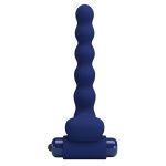 Prettylove Dark Blue Vibrating Anal Beads Cock Ring - Image 3