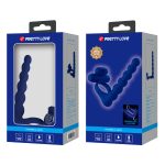 Prettylove Dark Blue Vibrating Anal Beads Cock Ring - Image 4