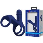 Prettylove Dark Blue 3in1 Vibrating Cock Ring
