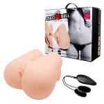 Vagina & Anal Lifelike Vibrating Ass With T Back