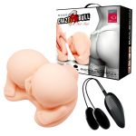 Vagina & Anal Lifelike Vibrating Ass With T Back