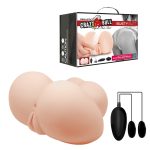 Vagina & Anal Lifelike Vibrating Ass With T Back