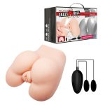 Vagina & Anal Lifelike Vibrating Ass With T Back