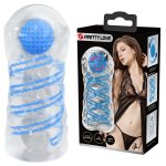 See Through Spiral Clear Masturbation Cup With Ball