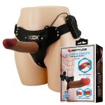6.9" Vibrating Dildo Strap On Harness