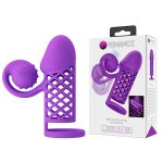 Silicone Vibrating Fishnet Clitoral Penis Sleeve