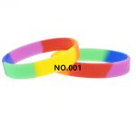 D705 LGBT Rainbow Silicone Bracelet - Image 2