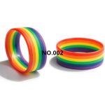 D705 LGBT Rainbow Silicone Bracelet - Image 3