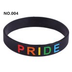 D706 Gay Pride Silicone Bracelet - Image 2