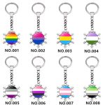 D707 Rainbow Gay Pride Flag Key chain Snow Pendant Key Ring - Image 6