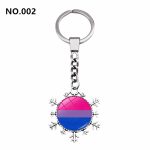 D707 Rainbow Gay Pride Flag Key chain Snow Pendant Key Ring - Image 8
