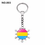 D707 Rainbow Gay Pride Flag Key chain Snow Pendant Key Ring - Image 9
