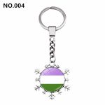 D707 Rainbow Gay Pride Flag Key chain Snow Pendant Key Ring - Image 10