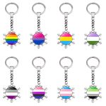D707 Rainbow Gay Pride Flag Key chain Snow Pendant Key Ring - Image 5