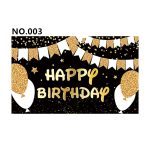 D801 Black&Golden Birthday Banner - Image 12