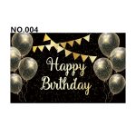 D801 Black&Golden Birthday Banner - Image 13