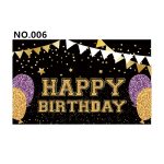 D801 Black&Golden Birthday Banner - Image 2