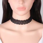 Wide Floral Lace Choker Necklace - Image 2