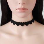 Black Heart Circle Suede Collar - Image 3