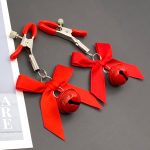 Solid Color Bell Bowknot Nipple Clamp - Image 3