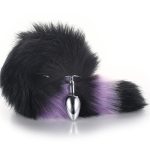 Colorful Fox Tail Metal Anal Plug - Image 3