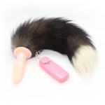Faux Fur Fox Tail Vibration Jelly Butt Plug - Image 7