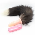 Faux Fur Fox Tail Vibration Jelly Butt Plug - Image 2
