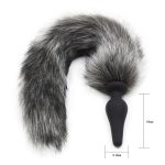 Silicone Anal Plug With Red Fox Tail - Image 2