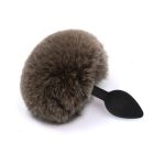 Ball Tail Silicone Anal Plug - Black - Image 2