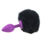 Ball Tail Silicone Anal Plug - Purple - Image 7