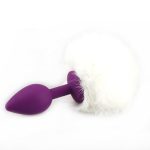 Ball Tail Silicone Anal Plug - Purple - Image 8