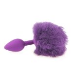 Ball Tail Silicone Anal Plug - Purple - Image 4