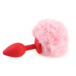 Ball Tail Silicone Anal Plug - Red - Image 7