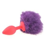 Ball Tail Silicone Anal Plug - Red - Image 2