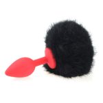 Ball Tail Silicone Anal Plug - Red - Image 3