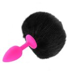 Ball Tail Silicone Anal Plug - Pink - Image 9