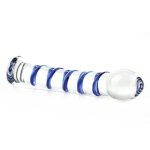 Blue Swirl Rocket Glass Dildo - Image 2