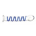 Blue Swirl Rocket Glass Dildo - Image 3