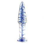 Blue Grain Glass Anal Plug - Image 6