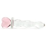 Crystal Heart of Glass Dildo in Pink - Image 3