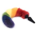 Colorful Fox Tail Silica gel Anal Plug - Image 3