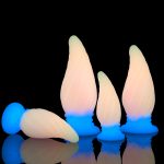 Luminous Spiral Cone Silicone Butt Plug - Image 11
